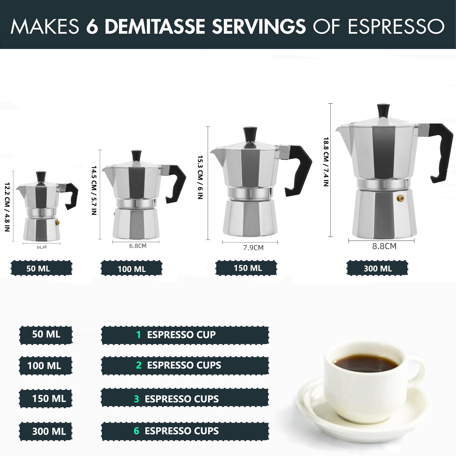 Classic Aluminum Moka Pot 50-3 - Coffee Equipment Camping review and price